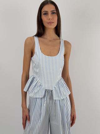 Top a Righe con Volant Lumina