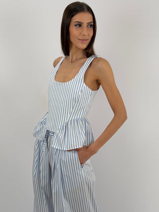 Top a Righe con Volant Lumina