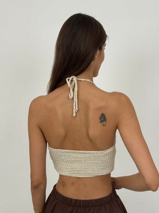 Top Crochet Soleil Beige