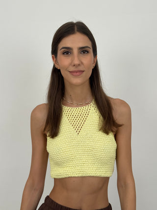 Top Crochet Soleil Giallo