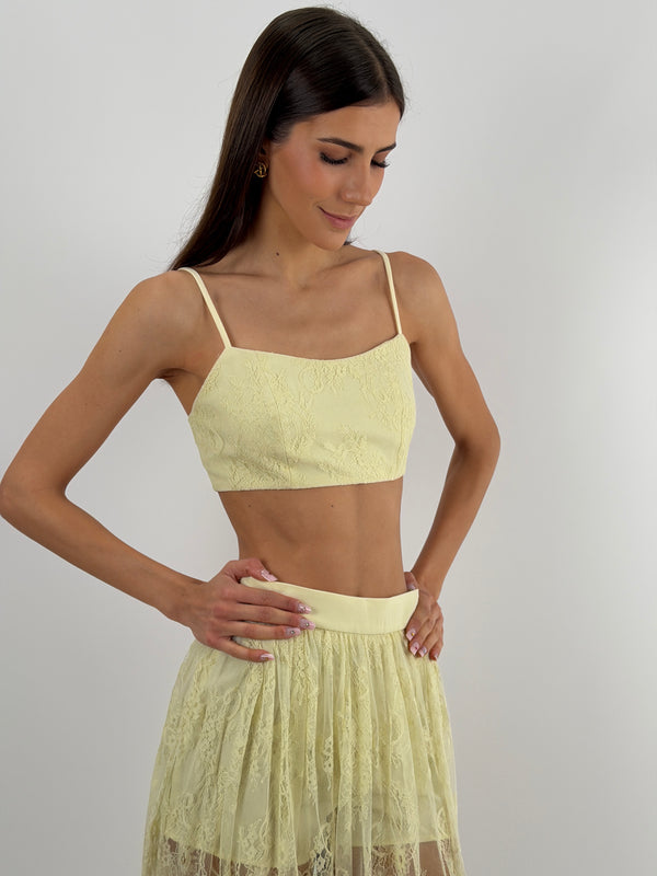 Top in Pizzo Giallo Lumina