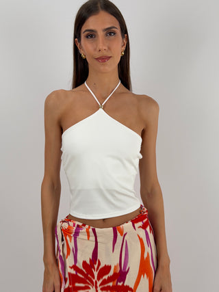 Top Halter Bianco