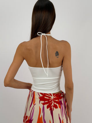 Top Halter Bianco