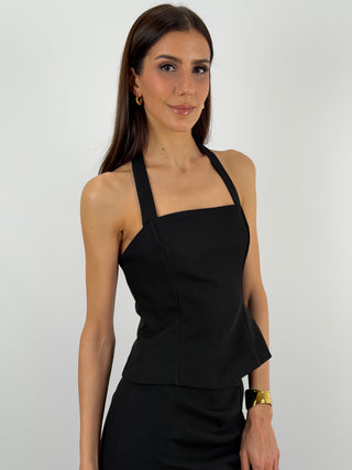 Top Halter Lumina Nero