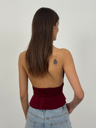 Top in Lycra Sharm Bordeaux