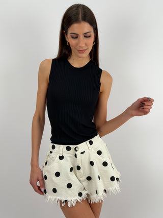 Canotta a Costine Nera