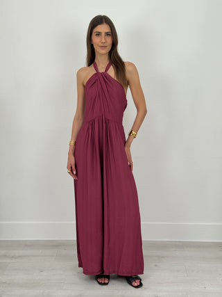 Tuta Halter Panama Burgundy