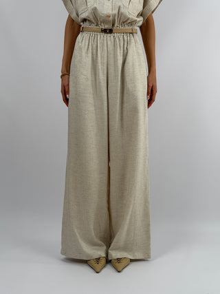 Jumpsuit con Tasche Beige Lumina