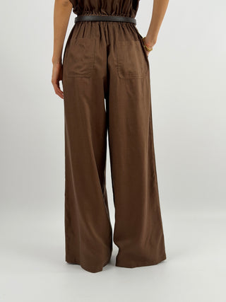 Jumpsuit con Tasche Marrone Lumina