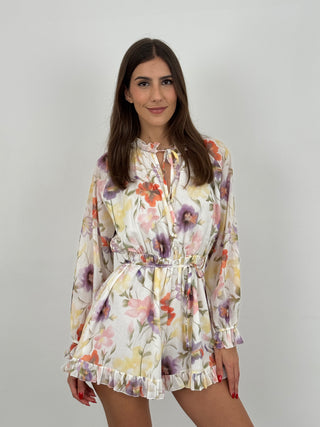 Tutina Flowers con Bottoncini