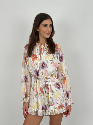 Tutina Flowers con Bottoncini