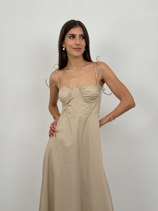 Abito in Cotone Baltimora Beige
