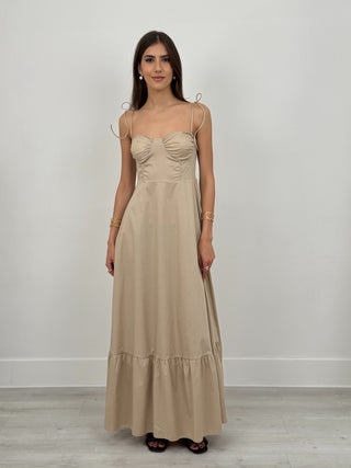 Abito in Cotone Baltimora Beige