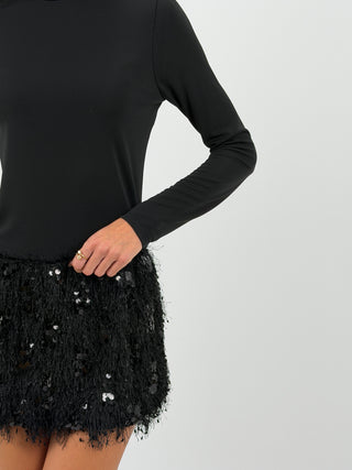 Abito Lumina con Paillettes Nero