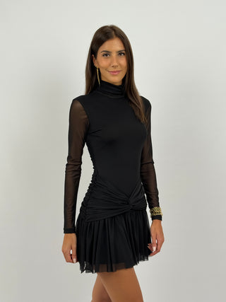 Abito Lumina Corto in Tulle Nero