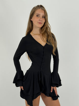 Abito con Volant Vivy Nero