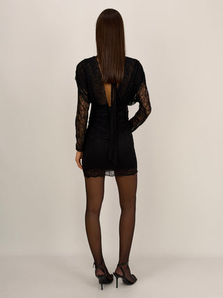 Abito Lumina Corto in Pizzo Nero