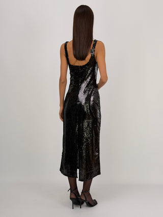 Tubino Lumina con Paillettes Nero