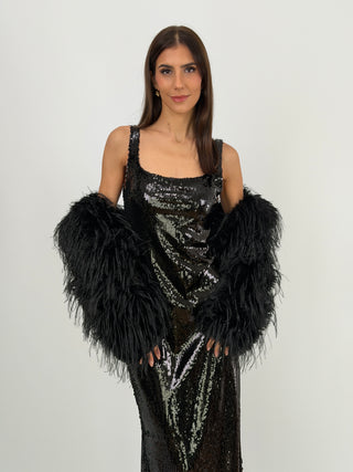 Tubino Lumina con Paillettes Nero