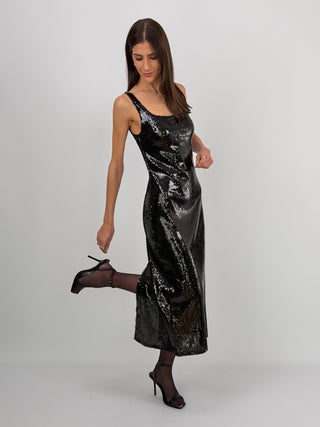 Tubino Lumina con Paillettes Nero