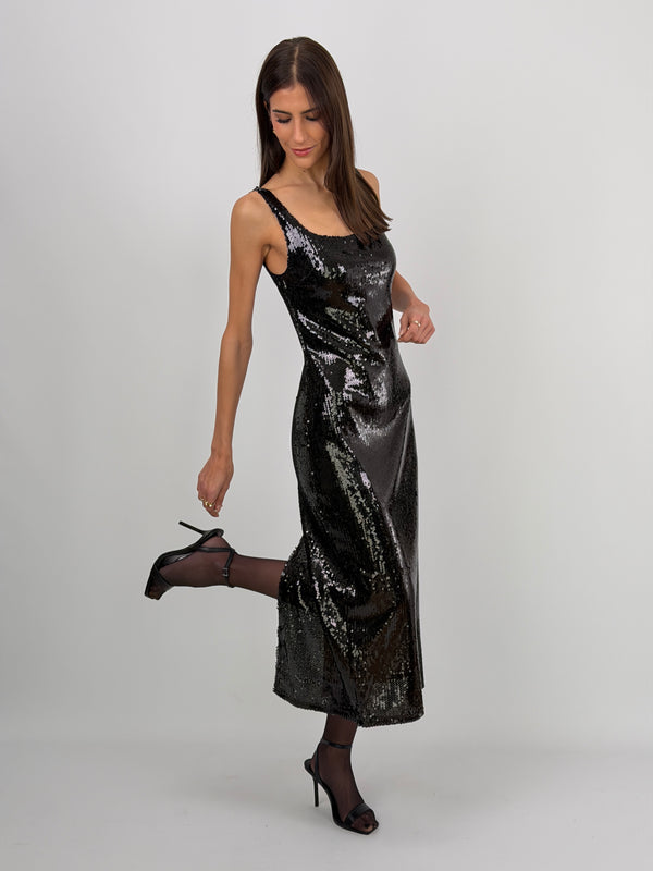 Tubino Lumina con Paillettes Nero