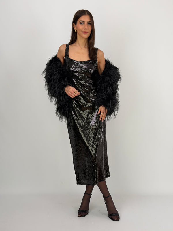 Tubino Lumina con Paillettes Nero