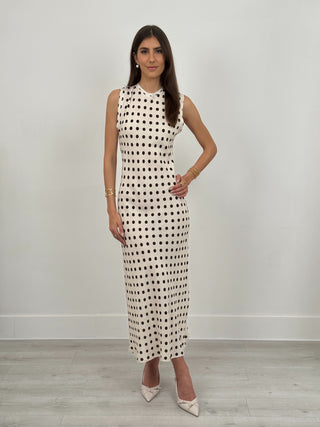 Abito a Pois Nantes Beige