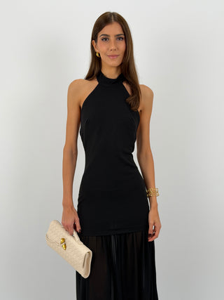 Abito Lungo Halter Nero