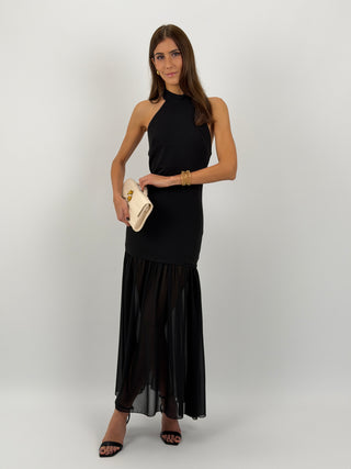 Abito Lungo Halter Nero