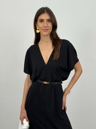 Abito con Scollo a V Classy Nero