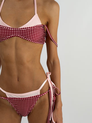 Bikini a Quadretti Rosso