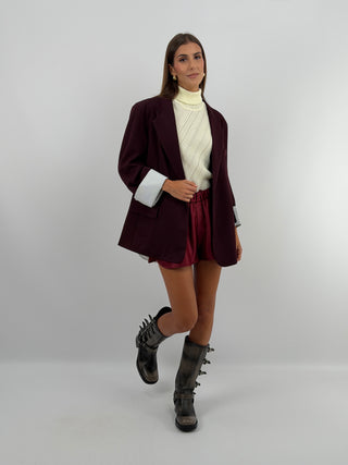 Blazer Combinato Bordeaux - Lumina
