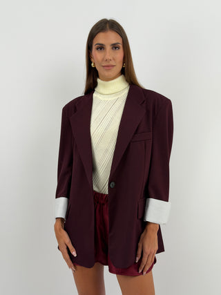 Blazer Combinato Bordeaux - Lumina