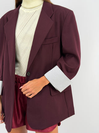 Blazer Combinato Bordeaux - Lumina