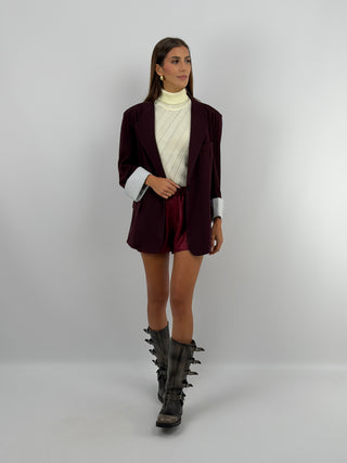 Blazer Combinato Bordeaux - Lumina