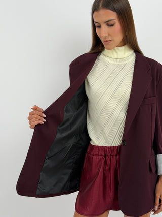 Blazer Combinato Bordeaux - Lumina