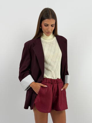 Blazer Combinato Bordeaux - Lumina