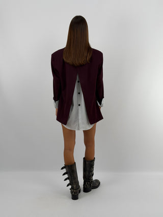 Blazer Combinato Bordeaux - Lumina
