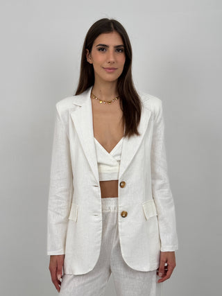Blazer in Lino Vibes Bianco