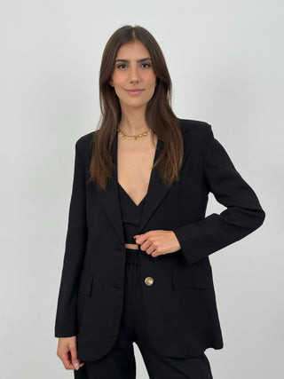 Blazer in Lino Vibes Nero