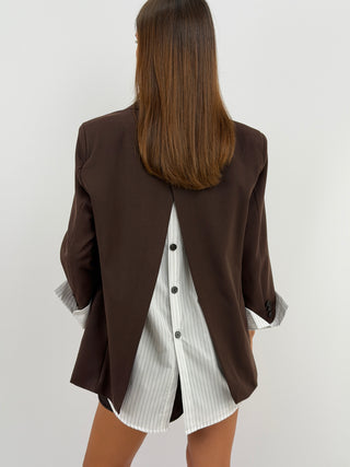 Blazer Combinato Marrone - Lumina