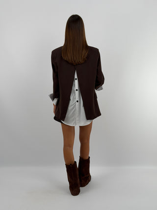 Blazer Combinato Marrone - Lumina