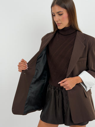 Blazer Combinato Marrone - Lumina