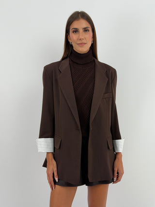 Blazer Combinato Marrone - Lumina