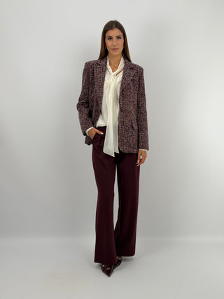 Blazer in Tweed Bordeaux