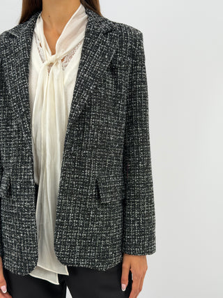 Blazer in Tweed Nero