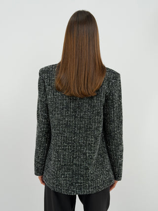 Blazer in Tweed Nero