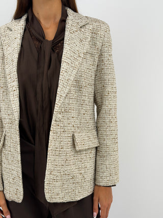 Blazer in Tweed Panna