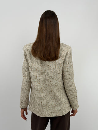 Blazer in Tweed Panna