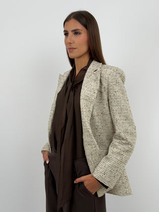 Blazer in Tweed Panna